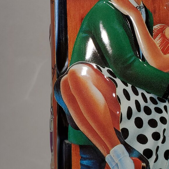 JUKEBOX COIN BANK MADE IN ENGLAND, METAL WARE, EMBOSSED ARTWORK ALL SIDES! - Picture 7 of 10